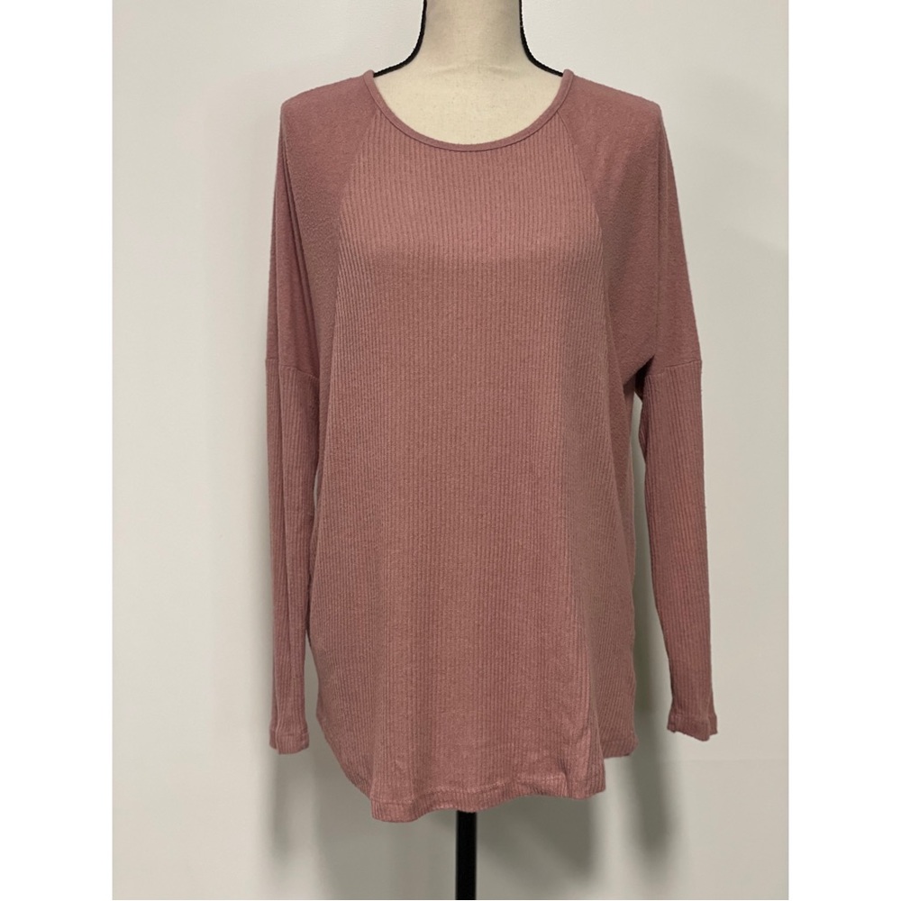 SO Ribbed Top Pink Juniors Size M